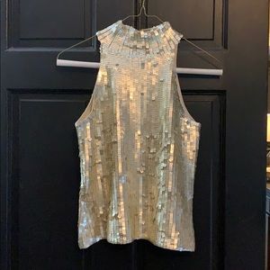 WHBM silk sequins blouse size XS NOT FOR SALE